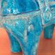 Blue Ceramic Horse Sculpture by Aldo Londi for Bitossi Fiorentino, 1960
