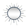Miroir soleil en fer 1960 47cm