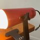 Vintage red metal clip lamp
