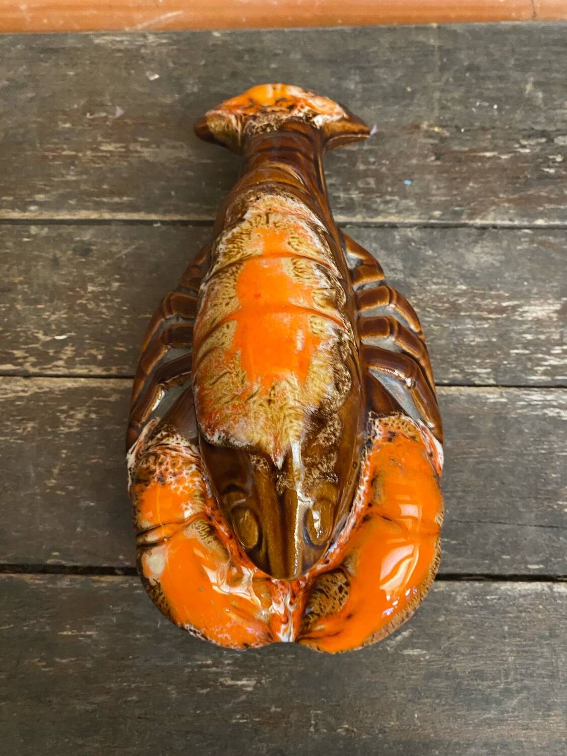 Vintage Polychrome Ceramic Lobster from VALLAURIS, France #D856