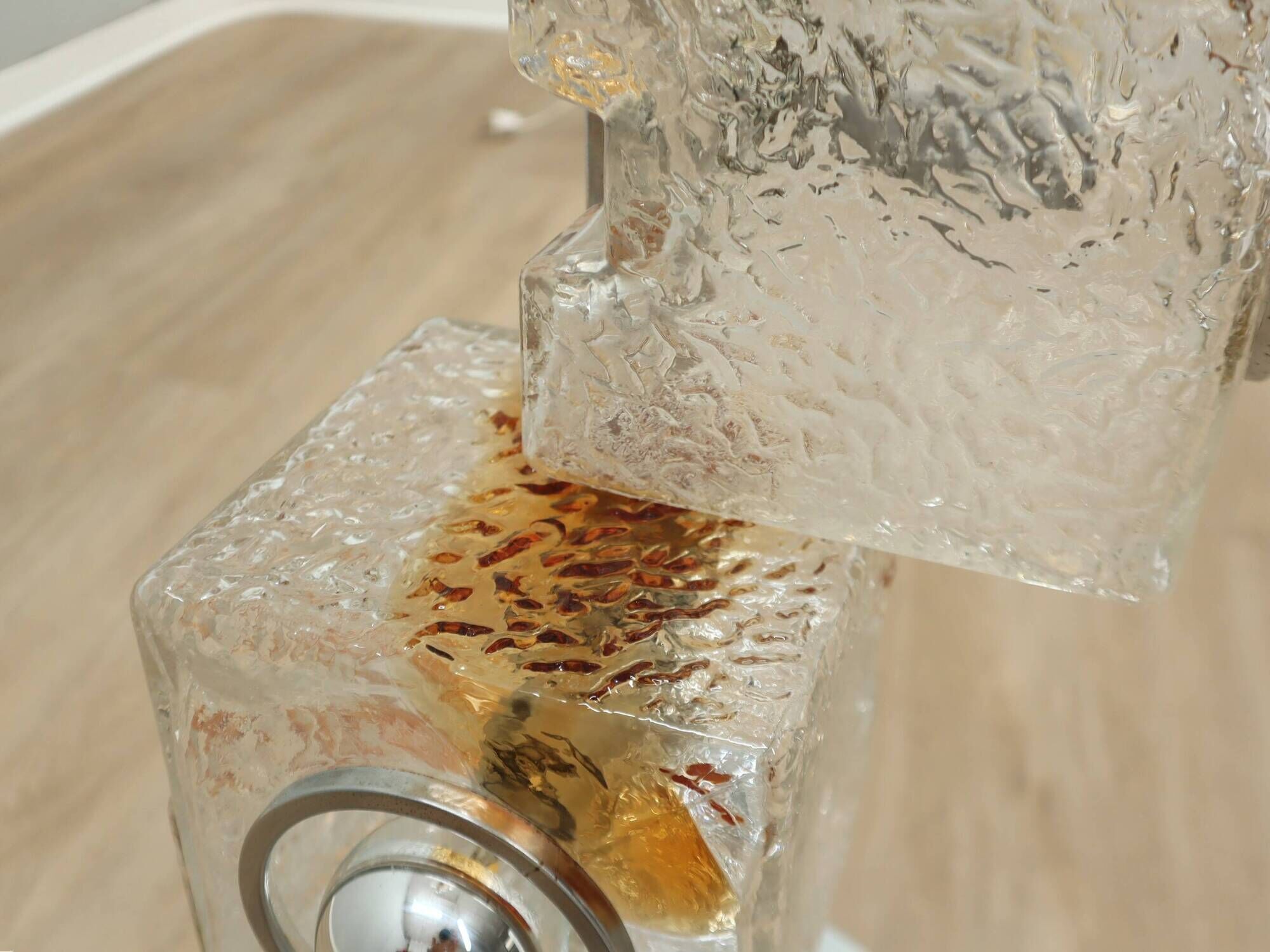 Murano cubic glass floor lamp by Toni Zuccheri for VeArt 1970s