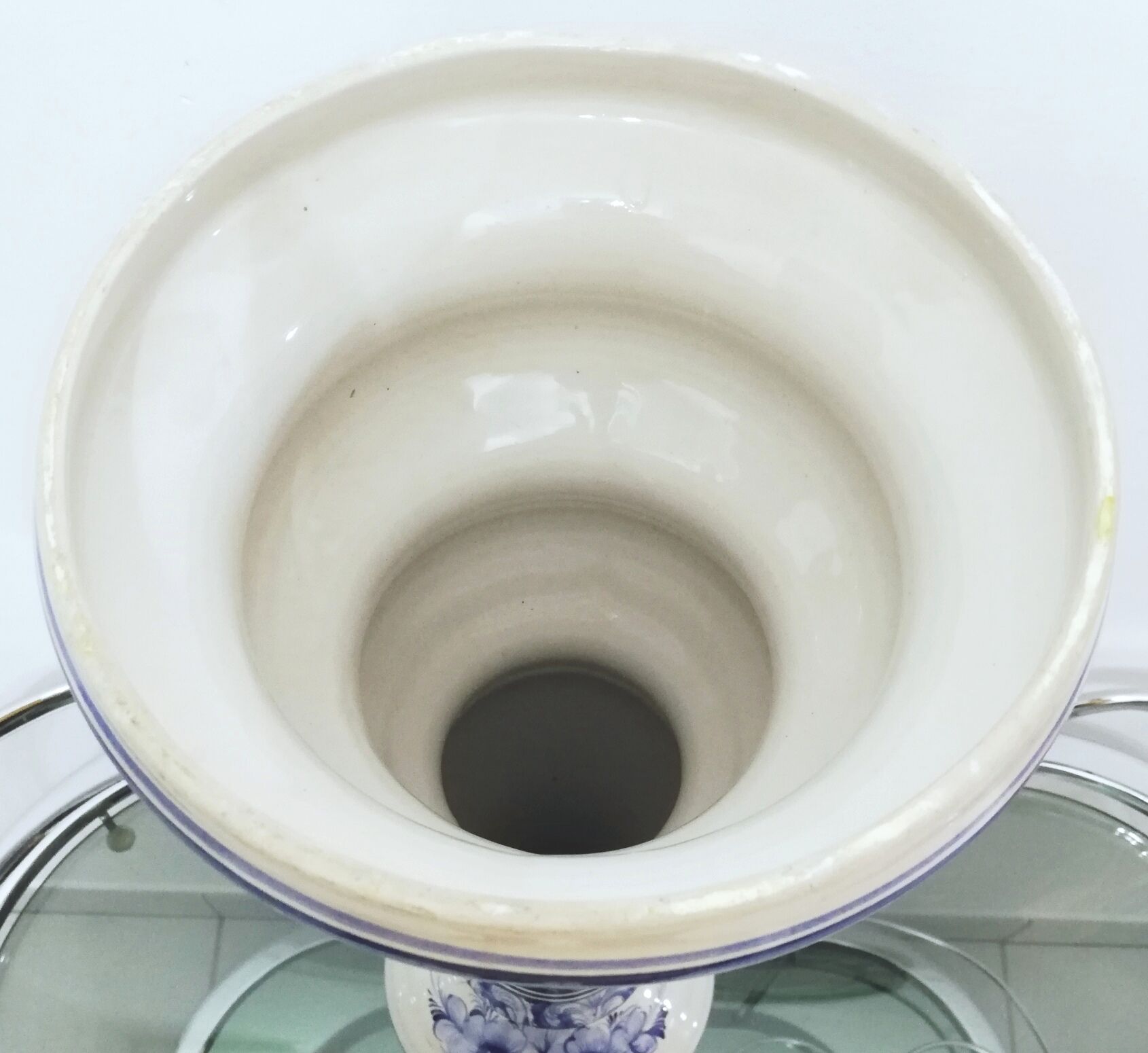 Vase turned earthenware height 49cm