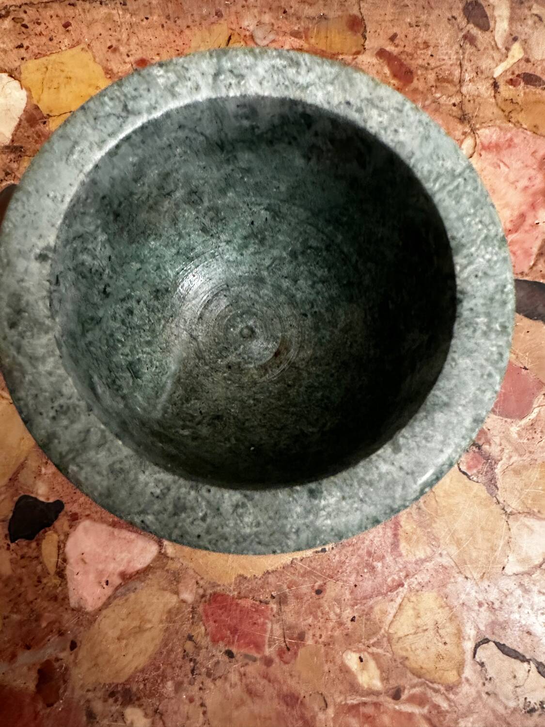 Art Deco period green marble bowl / catchall