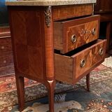 Louis XV Louis XVI style inlaid chest of drawers
