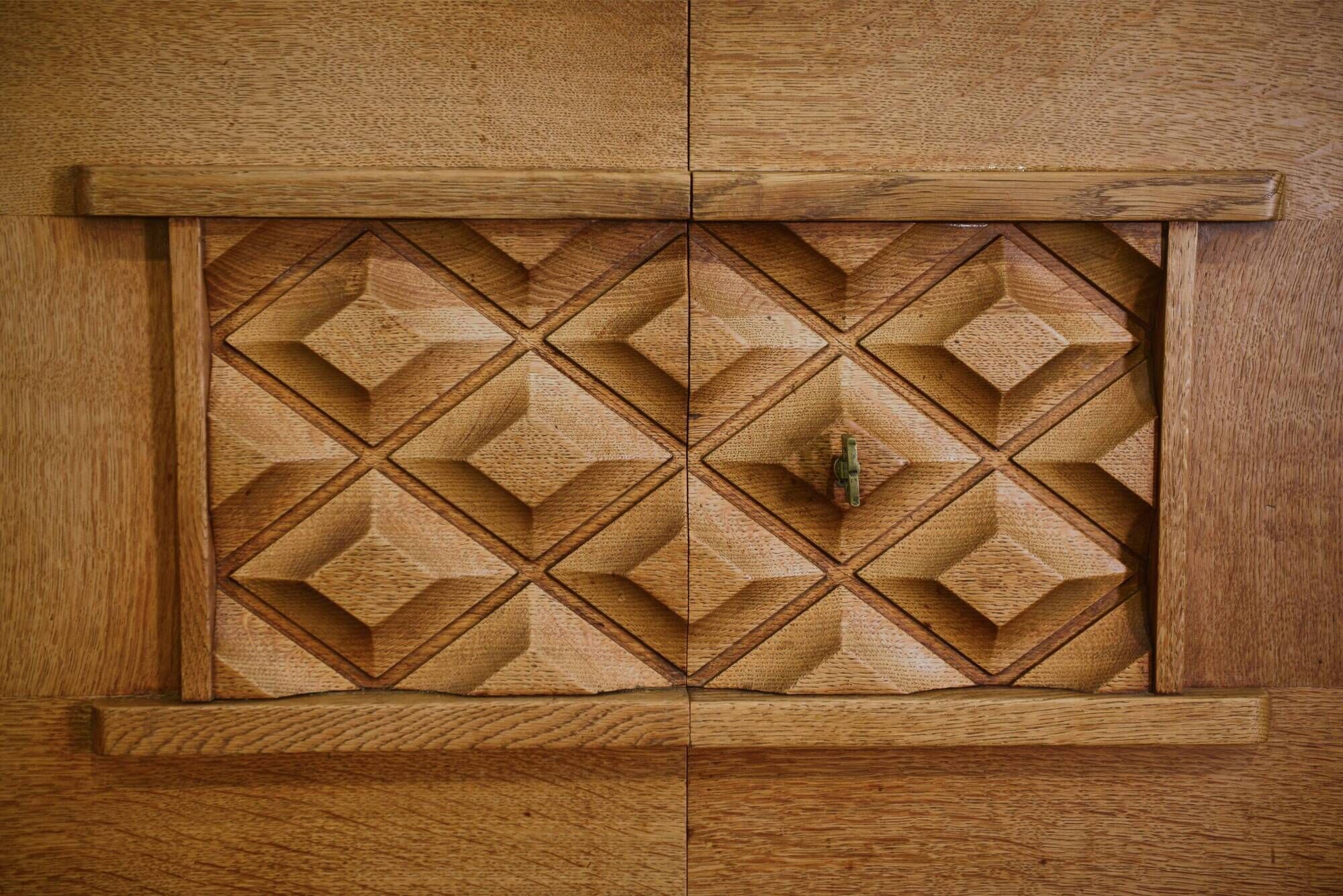 Art Deco buffet in oak and wrought iron by Léon and Maurice Jallot 1940s