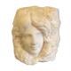 Sculpture visage de femme dans bloc en marbre 1900