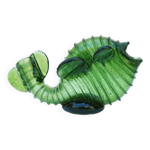 Flacon verre soufflé zoomorphe poisson Murano