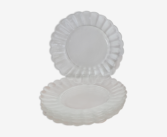 6 assiettes à dessert fleur