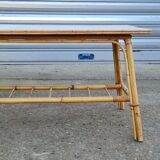 Rattan coffee table 50s