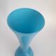 Vase en opaline bleue à anneaux space age