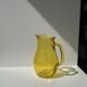 Pichet vintage en verre jaune