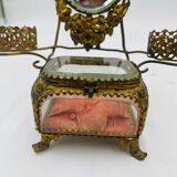 Antique brass jewelry box.