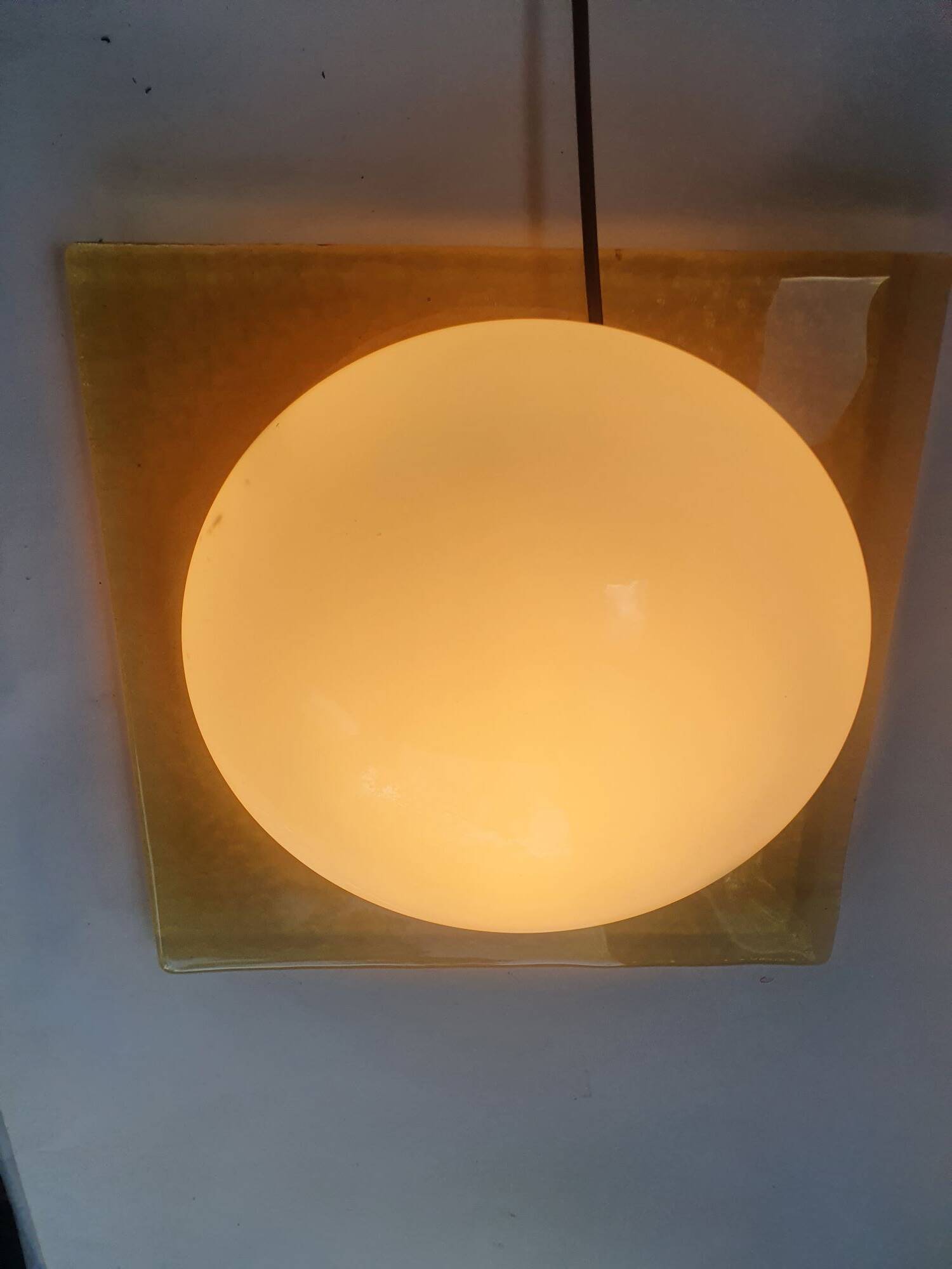 Large Murano glass wall or ceiling light from the 70s