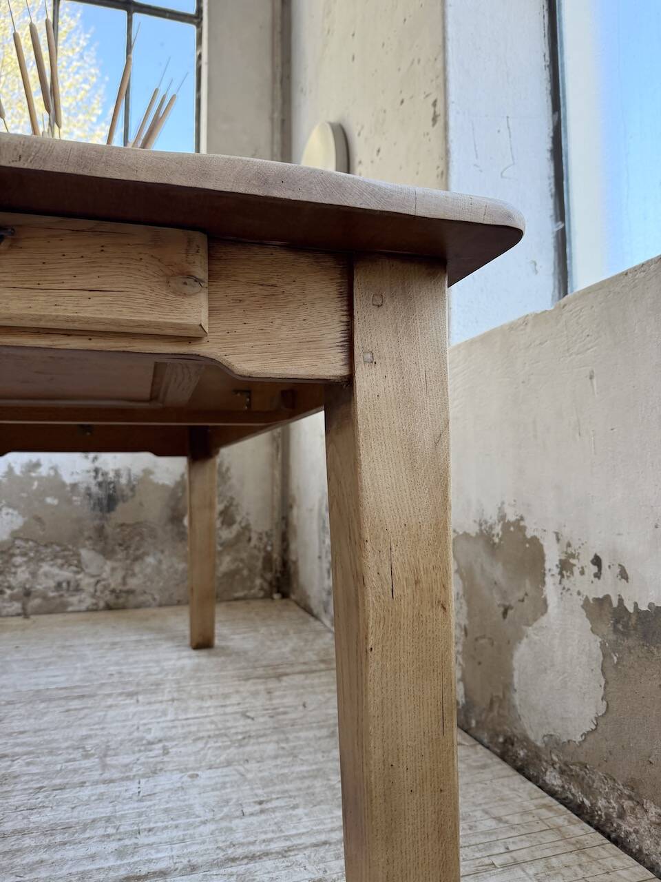 Table de ferme en chêne massif