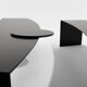 Gilles Derain pair of metal coffee tables edition Lumen 1986