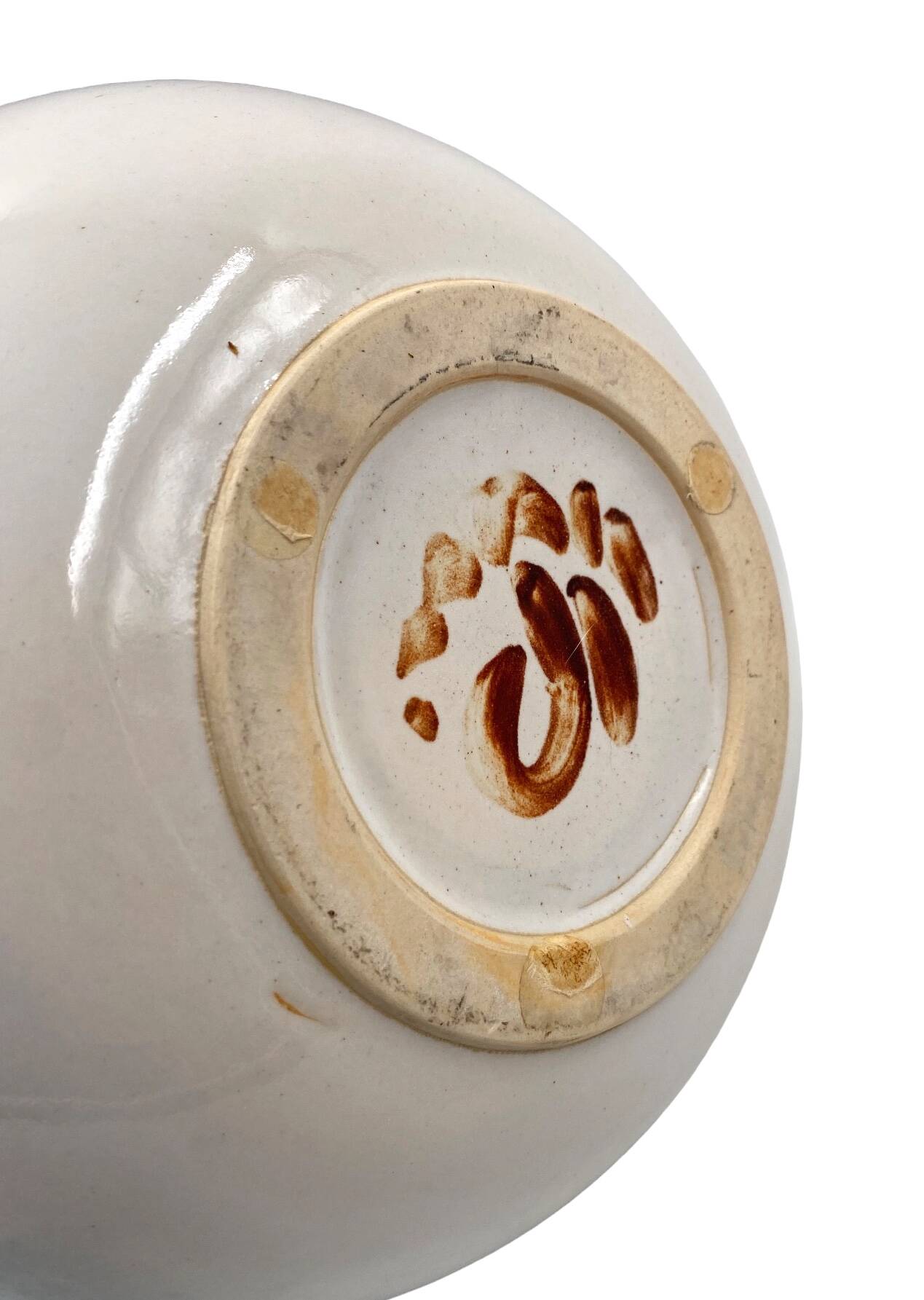 Mid-century Modern spherical gres vase, Franco Bucci Italy ca. 1970