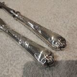Carving service for 2 pieces, silver-plated metal, Ercuis silversmith, Louis XV style, 29