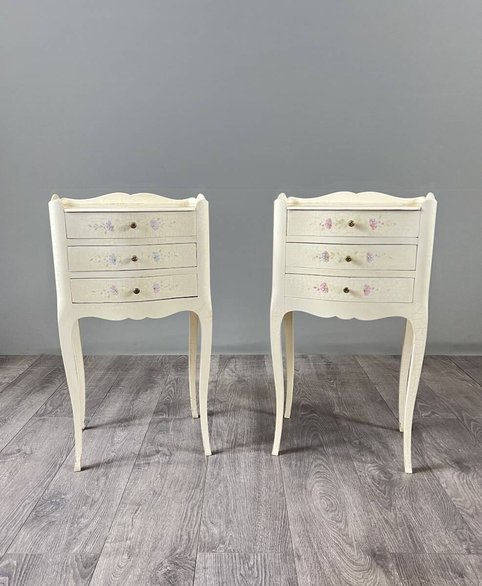 Pair of Louis XV style bedside tables, 20th century.