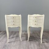 Pair of Louis XV style bedside tables, 20th century.