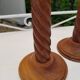 Duo de bougeoirs en bois