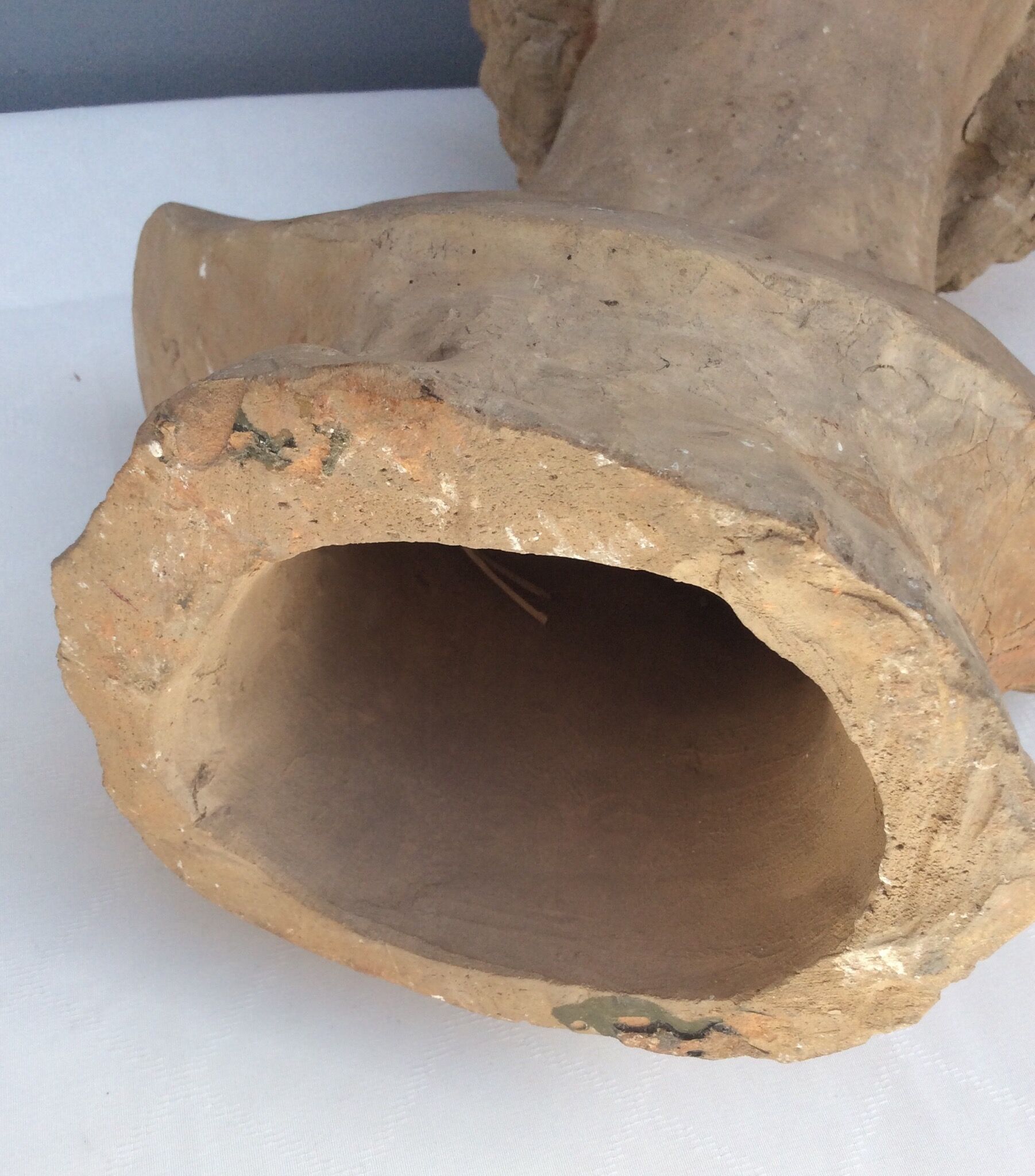 Bust young woman in terracotta, signed, 30s