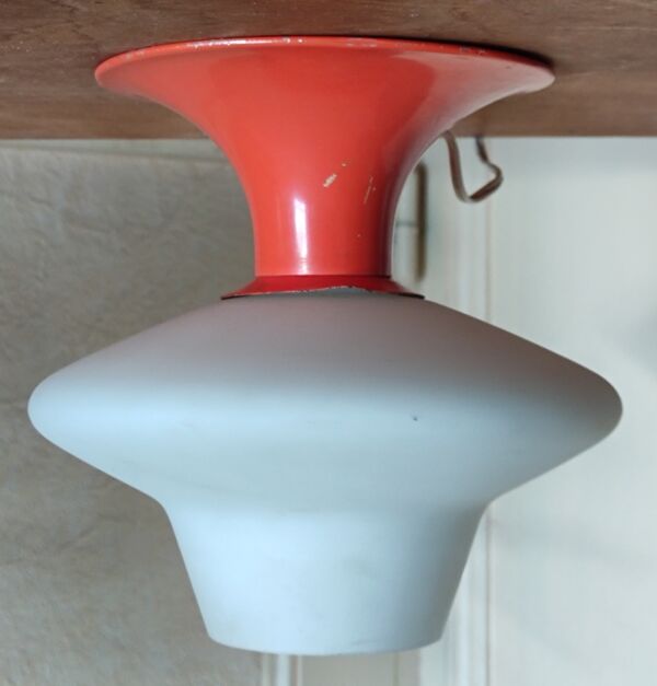 Luminaire orange vintage année 1970