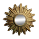 Miroir vintage doré soleil, années 1960