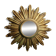 Miroir vintage doré soleil, années 1960