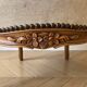 Pair of Louis XV/XVI armchairs in carved wood and floral fabric.