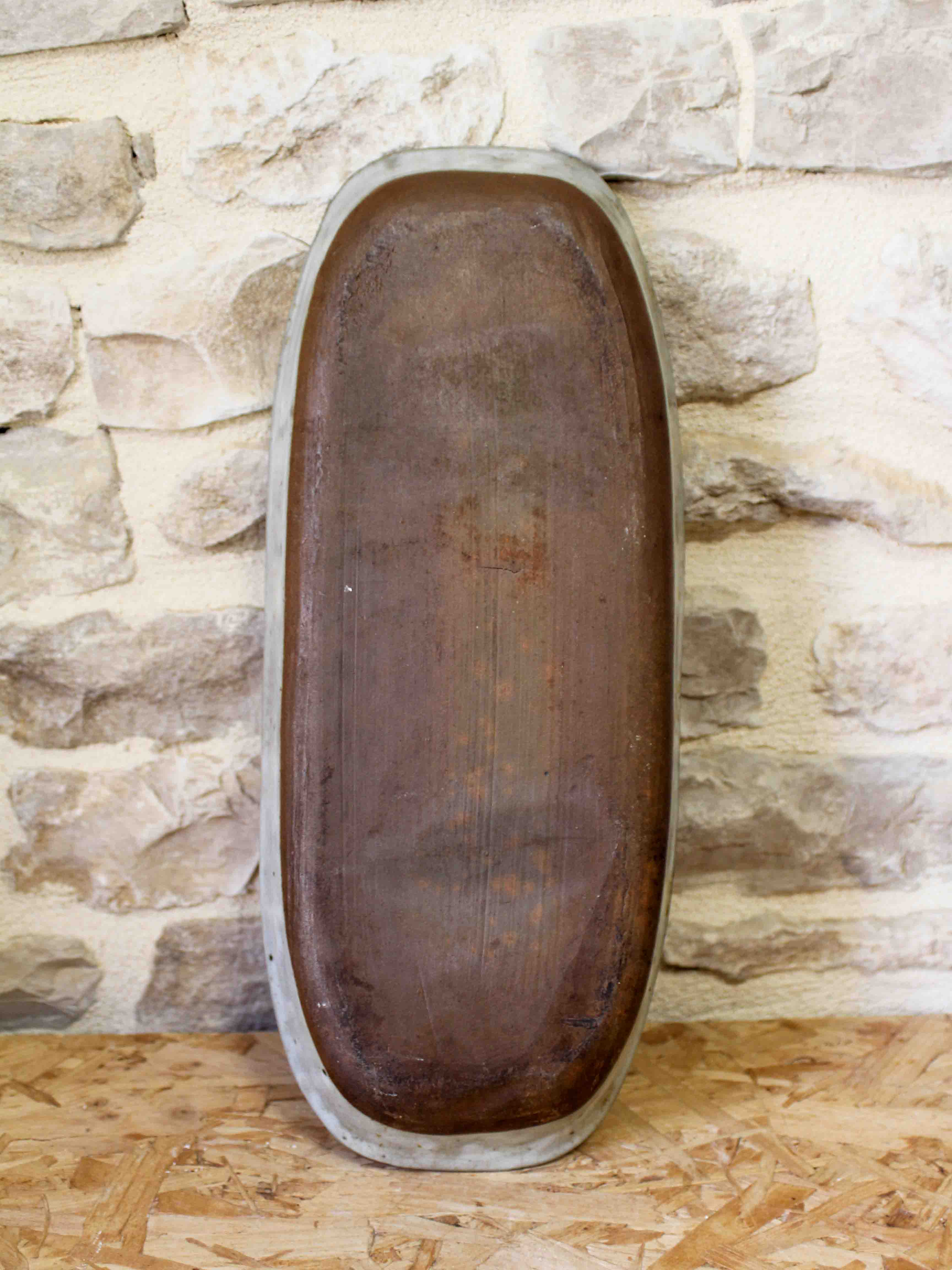 Grand plat en grès émaillé