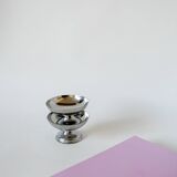 Lot de 4 coupes en inox basses 1970 9 X 5 cm