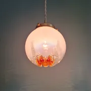 Suspension Space Age en verre de Murano, Mazzega, 1970