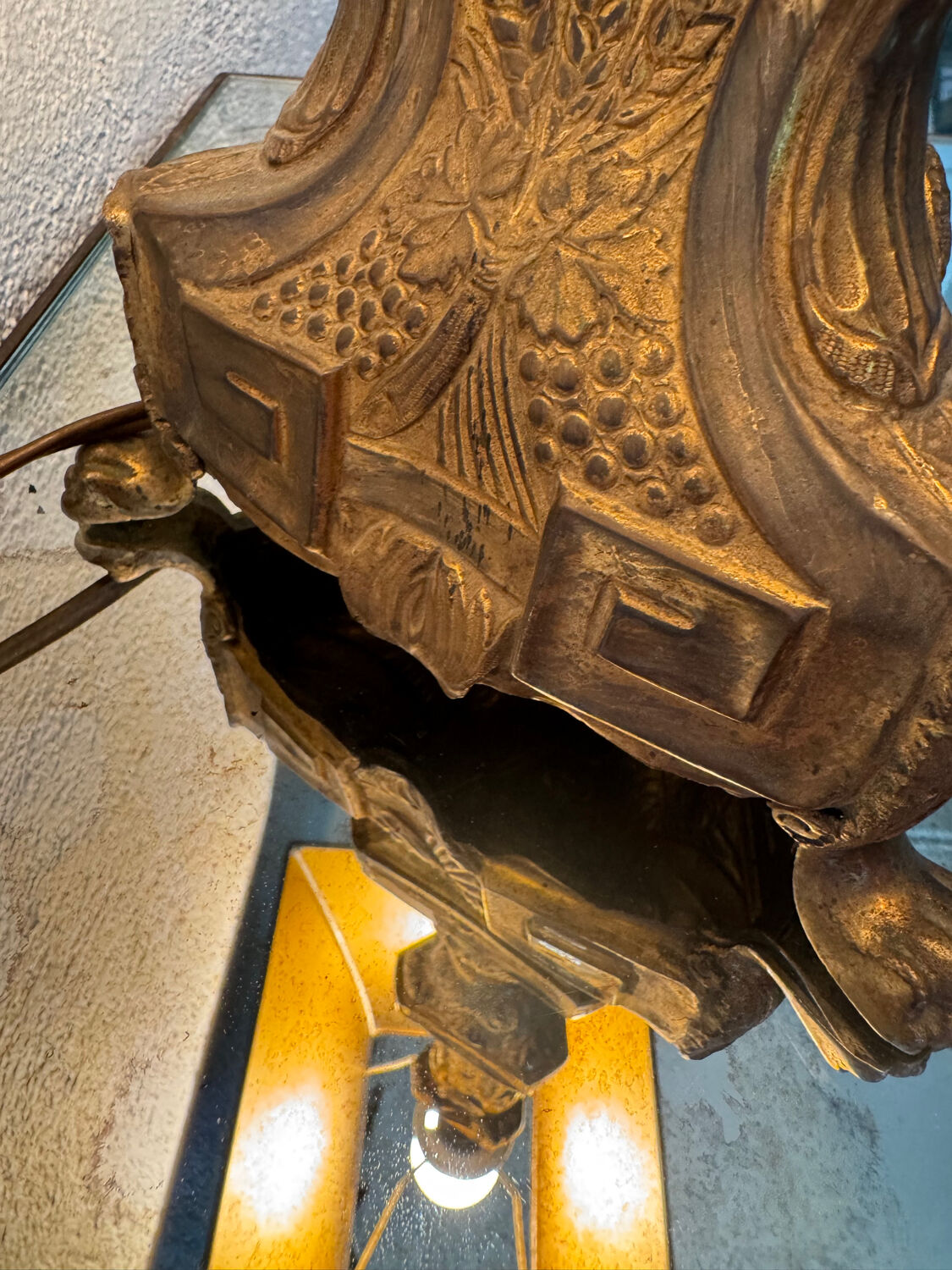 Antique church candlestick lamp