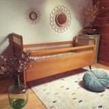 Lit enfant rotin vintage