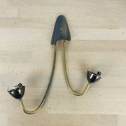 Double gold metal wall lamp and glass tulips, 1950s