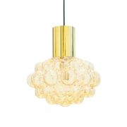 Large Mid-Century Amber Bubble Glass Ceiling Light by Helena Tynell for Limburg, Germany, 1960s