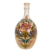 Magnifique vase vintage signé Simon-D – Céramique émaillée à décor flo