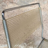 Bar stool high scoubidou vintage structure chrome