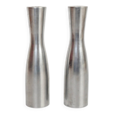 Pair of IKEA GÖTA aluminum candlesticks by Erika Pekkari, 1990s