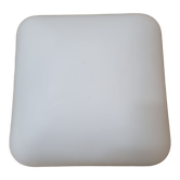 Square white opaline ceiling lamp, 1970