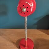 Bedside lamp desk red patinated metal