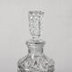 Vintage faceted cut glass round whisky decanter