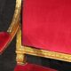 Sofa en velours rouge français antique du 19ème siècle