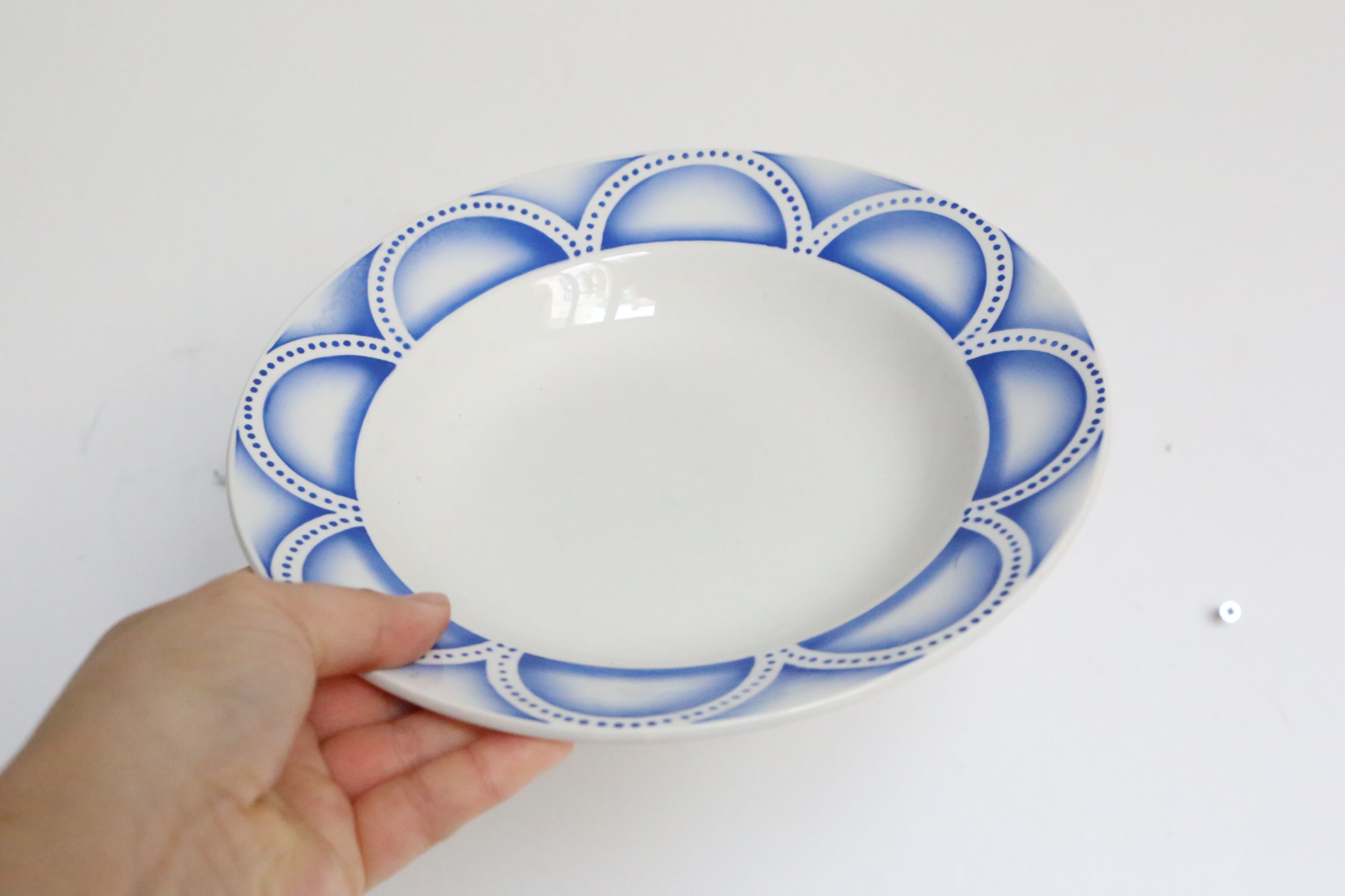 Set de 4 assiettes creuses Sarreguemines motif Arcades