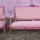 Louis XVI style bench and armchair