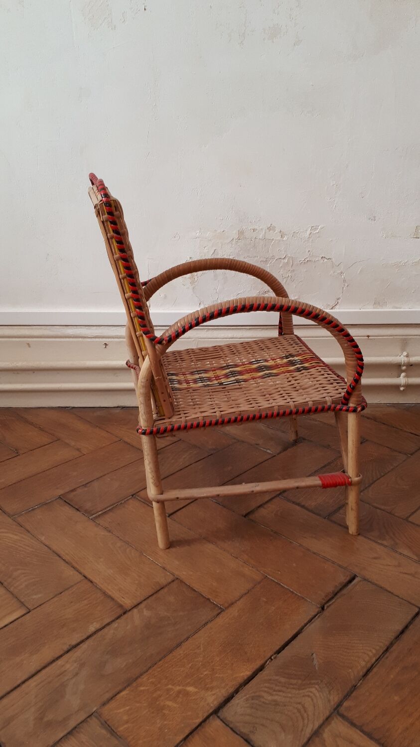 Rattan armchair for children