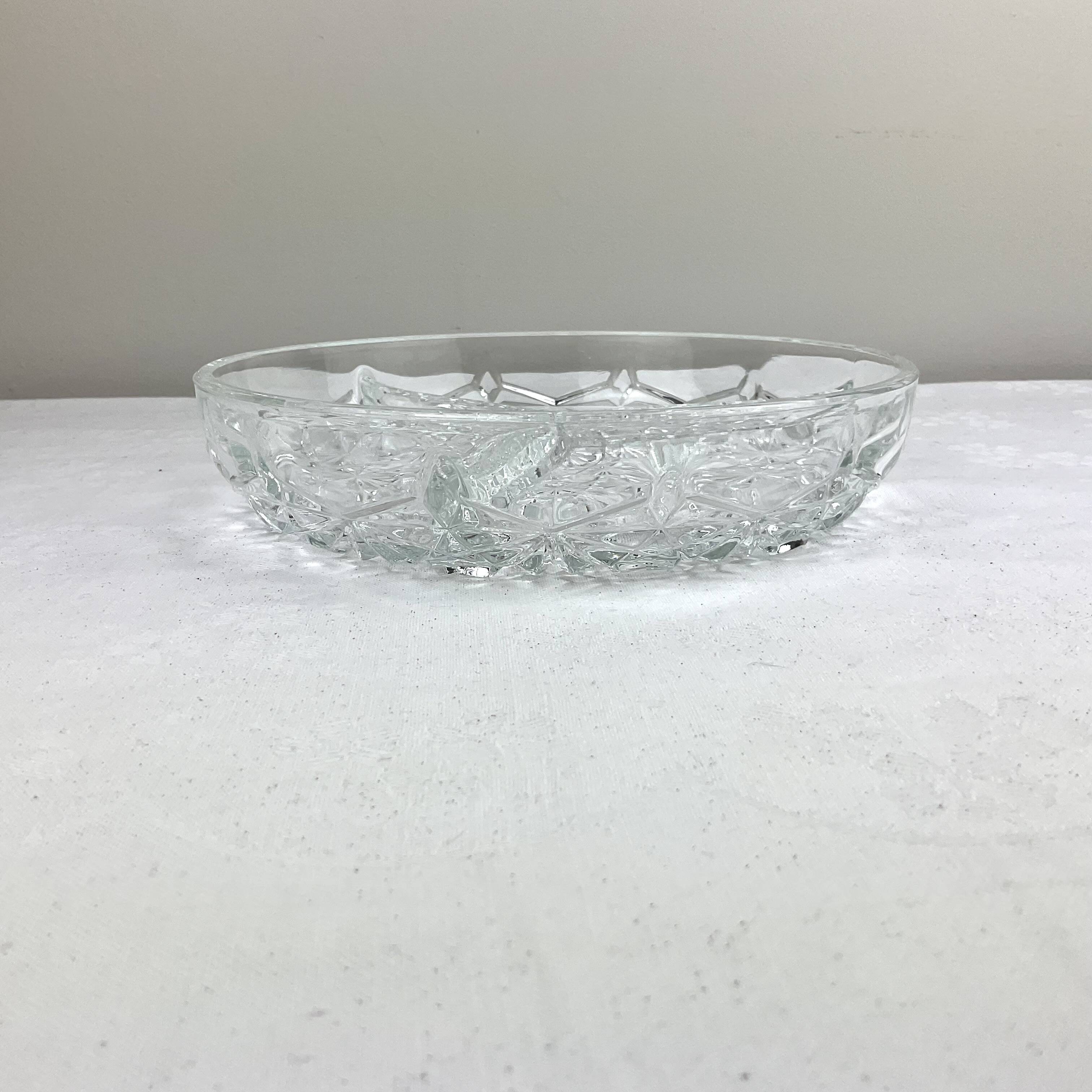 Vintage dish with 3 molded glass compartments