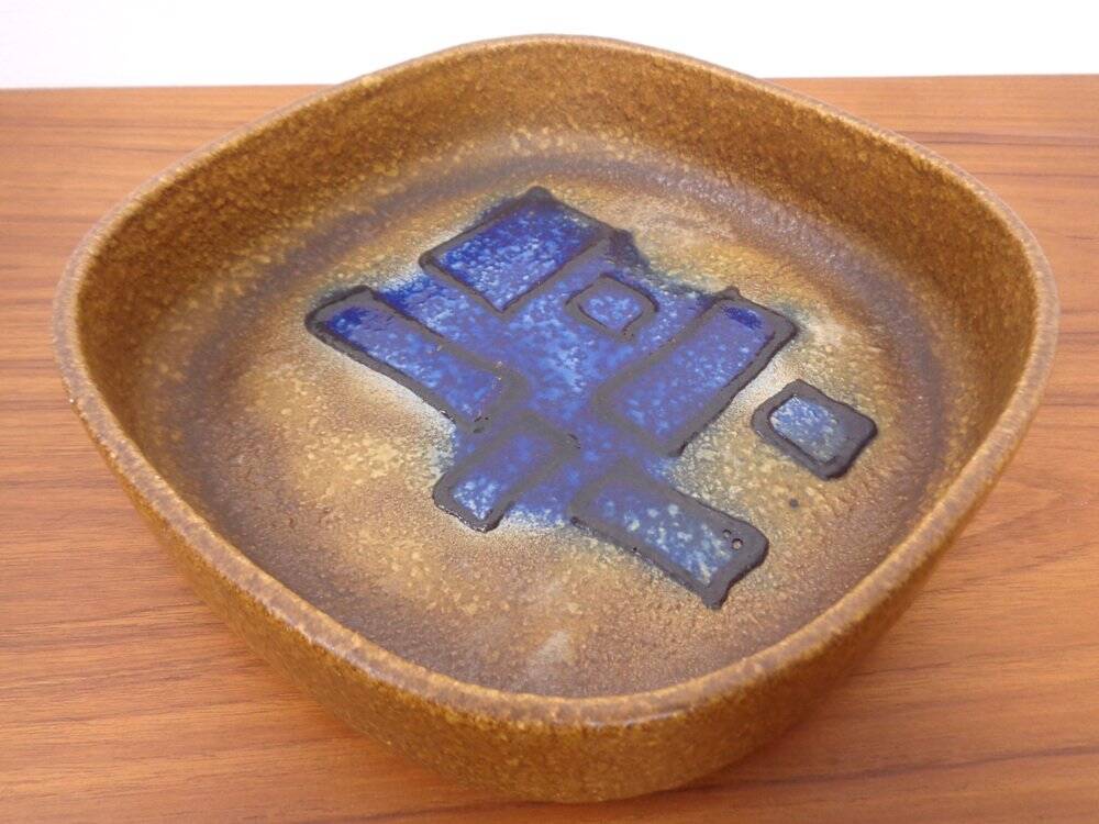 Glazed Lava Ceramic Bowl from Scheurich, Germany, 1970s