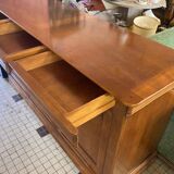 Cherry wood sideboard with 3 doors and 3 drawers