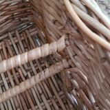Vintage wicker bottle rack